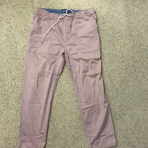 Pink cargo joggers